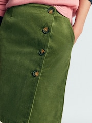 Boden Green Evelyn Button Cord Wrap Skirt - Image 2 of 5
