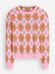 Boden Pink Elsie Cashmere Crew Jumper - Image 1 of 2