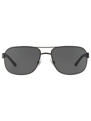 Polo Ralph Lauren Grey Matte Dark Gunmetal Sunglasses - Image 4 of 12