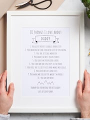 Personalised Ten Things I Love About Daddy Print By Posh Totty Designs - Image 1 of 2