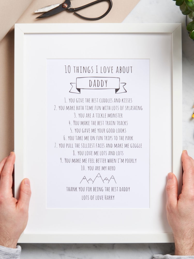 Personalised Ten Things I Love About Daddy Print By Posh Totty Designs - Image 1 of 2