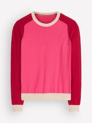 Boden Pink Meg Raglan Sleeve Jumper - Image 1 of 2