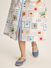 Joules Francesca White Tie Waist Shirt Dress - Image 7 of 8