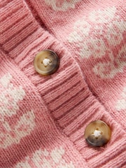 Boden Pink Flower Pot Cardigan - Image 3 of 3