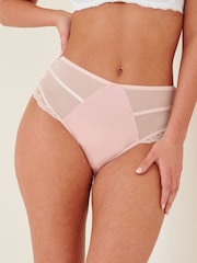Pour Moi Black High Waist Mesh and Lace Knickers 2 Pack - Image 2 of 5
