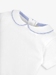 JoJo Maman Bébé White Woven Collar Bodysuit - Image 2 of 3