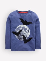 Boden Blue Halloween Glow Appliqué T-Shirt - Image 2 of 4