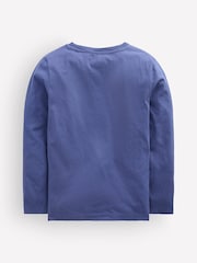 Boden Blue Halloween Glow Appliqué T-Shirt - Image 3 of 4