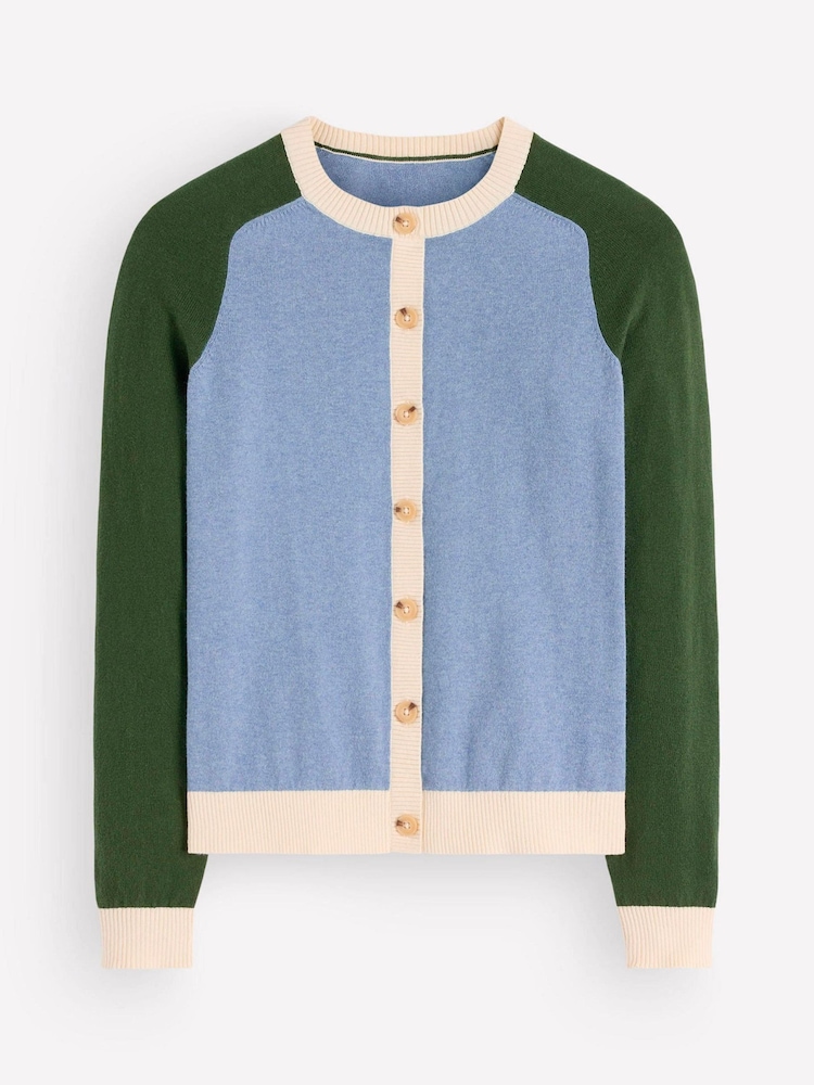 Boden Blue Meg Raglan Sleeve Cardigan - Image 5 of 5 Boden Blue Meg Raglan Sleeve Cardigan - Image 5 of 5