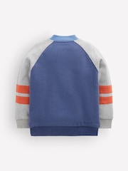 Boden Blue Fleece Lined Bomber Jacket - Image 2 of 3