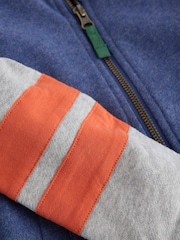 Boden Blue Fleece Lined Bomber Jacket - Image 3 of 3