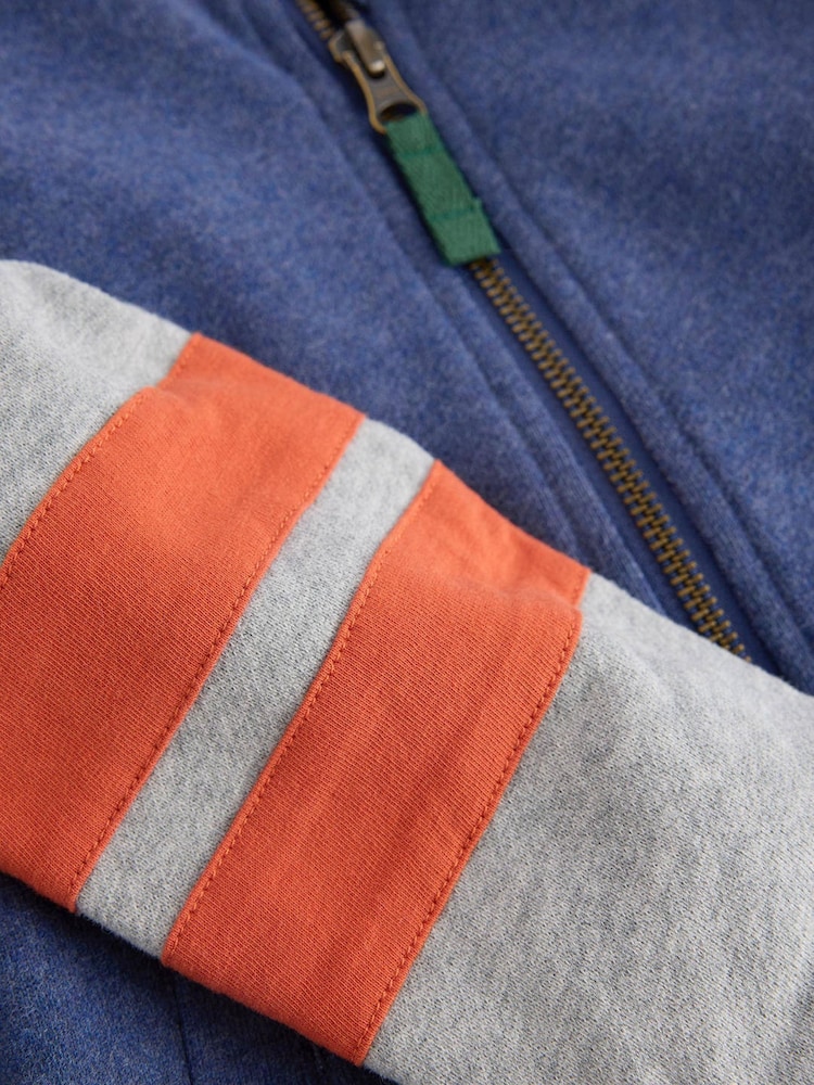 Boden Blue Fleece Lined Bomber Jacket - Image 3 of 3 Boden Blue Fleece Lined Bomber Jacket - Image 3 of 3