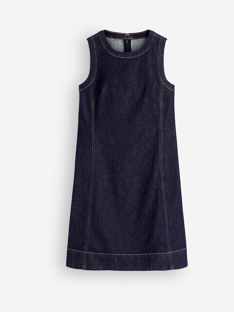 Boden Blue Lou Denim Shift Dress - Image 5 of 5 Boden Blue Lou Denim Shift Dress - Image 5 of 5