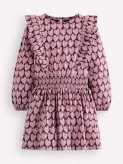 Boden Purple Heart Shirred Jersey Dress - Image 1 of 3