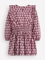Boden Purple Heart Shirred Jersey Dress - Image 2 of 3