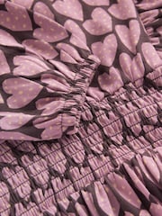Boden Purple Heart Shirred Jersey Dress - Image 3 of 3