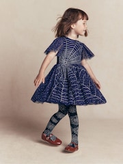 Boden Blue Halloween Appliqué Tulle Dress - Image 1 of 6