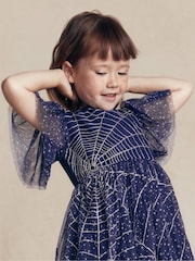 Boden Blue Halloween Appliqué Tulle Dress - Image 2 of 6