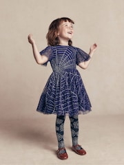 Boden Blue Halloween Appliqué Tulle Dress - Image 3 of 6