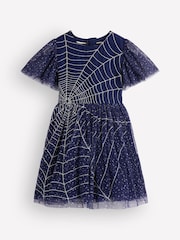 Boden Blue Halloween Appliqué Tulle Dress - Image 4 of 6