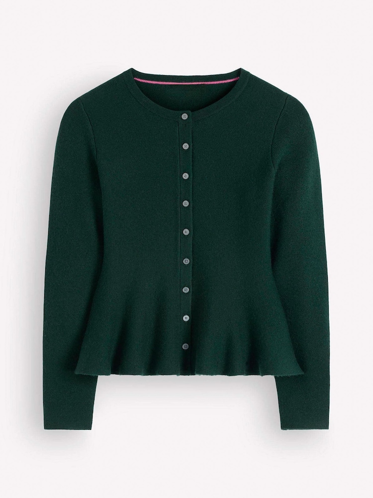 Boden Tætsiddende cardigan i uld med peplum - Billede 5 af 5 Boden Tætsiddende cardigan i uld med peplum - Billede 5 af 5