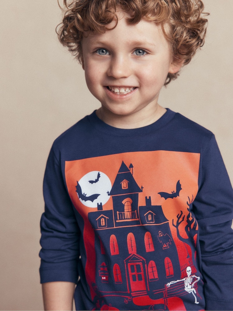 Boden Blue Long Sleeve Glow T-Shirt - Image 1 of 5 Boden Blue Long Sleeve Glow T-Shirt - Image 1 of 5
