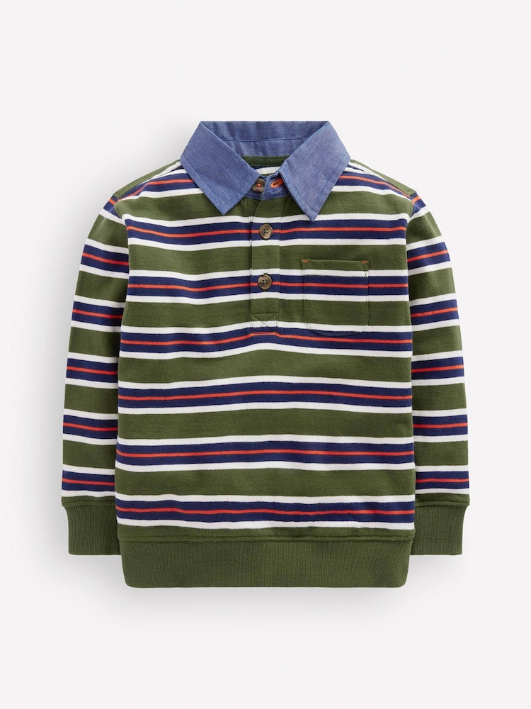 Boden Green Smart Collared Sweatshirt - Image 1 of 3 Boden Green Smart Collared Sweatshirt - Image 1 of 3