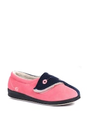 Pavers Pink Mukti Ladies Touch Fasten Full Slippers With Permalose Sole - Image 2 of 5