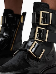 AllSaints Black Lynx Pony Boots - Image 7 of 7