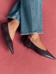Boden Red Nigella Pointed Flats - Image 1 of 5
