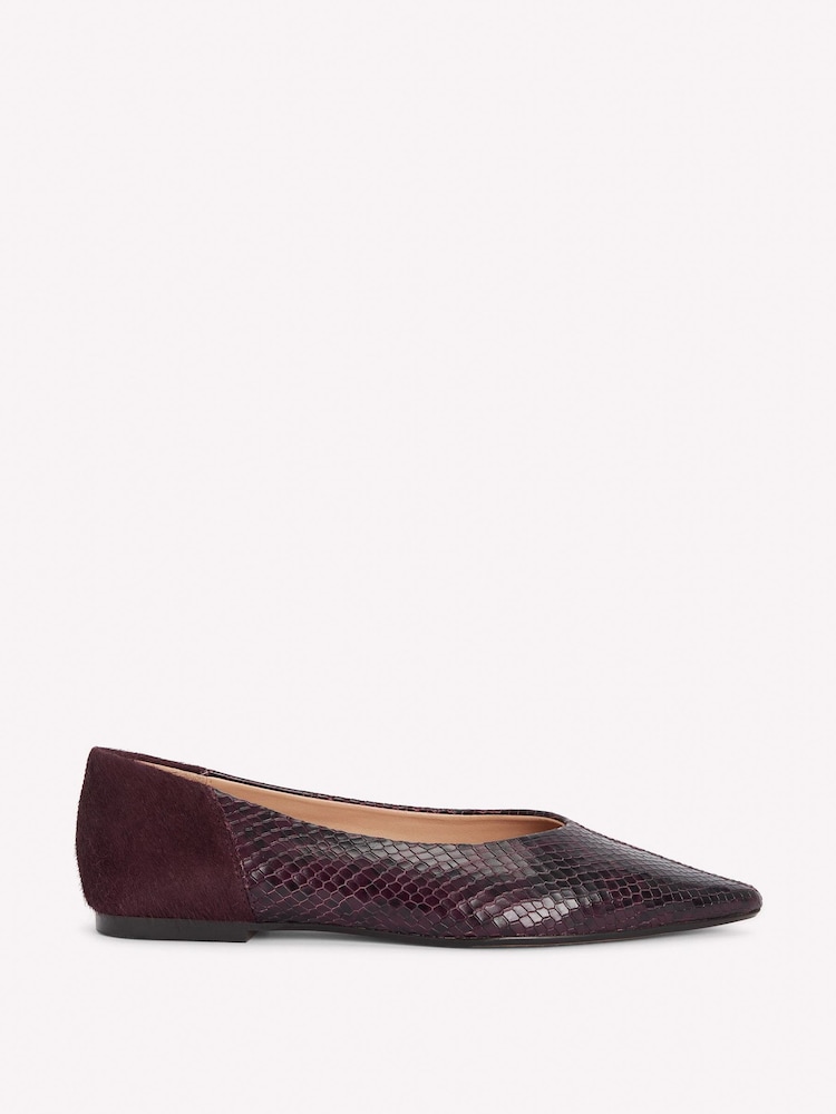 Boden Red Nigella Pointed Flats - Image 2 of 5