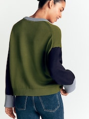 Boden Green Lucy Relaxed Cotton Jumper - Image 3 of 6