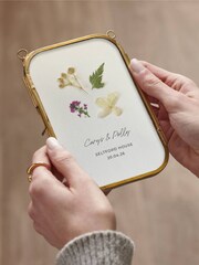 Personalised Pressed Flowers Wedding Framed Print By Posh Totty Designs - Image 1 of 3