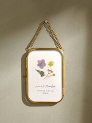 Personalised Pressed Flowers Wedding Framed Print By Posh Totty Designs - Image 2 of 3