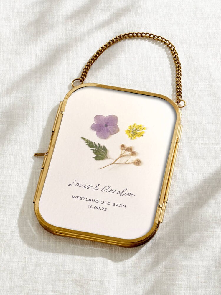 Personalised Pressed Flowers Wedding Framed Print By Posh Totty Designs - Image 3 of 3