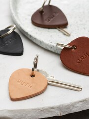 Personalised Leather Plectrum Keyring - Image 2 of 3