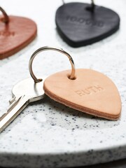 Personalised Leather Plectrum Keyring - Image 3 of 3