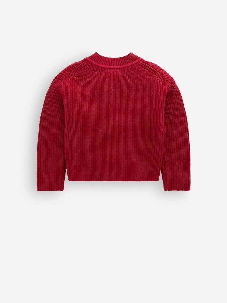 Boden Red Chunky Everyday Cardigan - Image 2 of 3 Boden Red Chunky Everyday Cardigan - Image 2 of 3