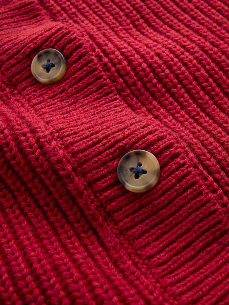 Boden Red Chunky Everyday Cardigan - Image 3 of 3 Boden Red Chunky Everyday Cardigan - Image 3 of 3