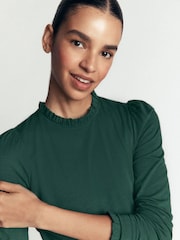 Vihreä - Boden Supersoft Frill Detail Top - Kuva 4 / 5