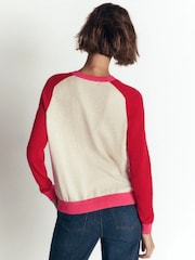Boden Red Meg Raglan Sleeve Cardigan - Image 3 of 5