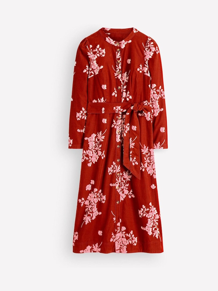 Boden Brown Louise Cord Midi Shirt Dress - Image 6 of 6 Boden Brown Louise Cord Midi Shirt Dress - Image 6 of 6
