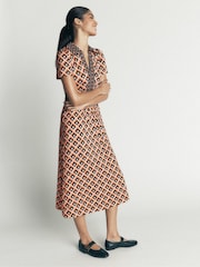Boden Brown Heidi Jersey Midi Tea Dress - Image 1 of 7