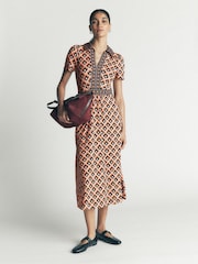 Boden Brown Heidi Jersey Midi Tea Dress - Image 5 of 7