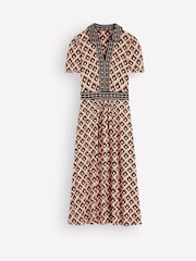 Boden Brown Heidi Jersey Midi Tea Dress - Image 7 of 7