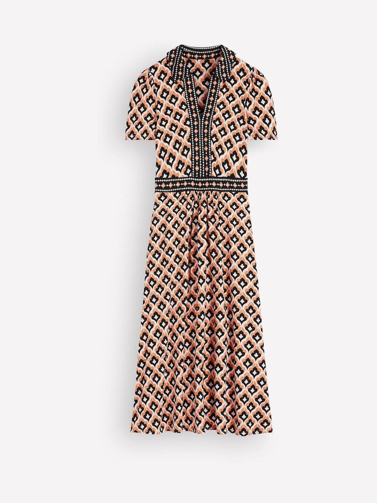 Boden Brown Heidi Jersey Midi Tea Dress - Image 7 of 7 Boden Brown Heidi Jersey Midi Tea Dress - Image 7 of 7