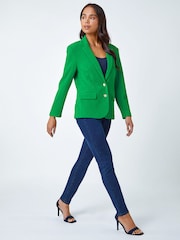 Roman Green Textured Blazer Jacket - Image 2 of 5