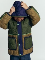 Boden Green Onion Quilted Coat - Image 3 of 8