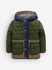 Boden Green Onion Quilted Coat - Image 5 of 8