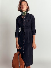 Boden Blue Fleur Cord Midi Dress - Image 1 of 5